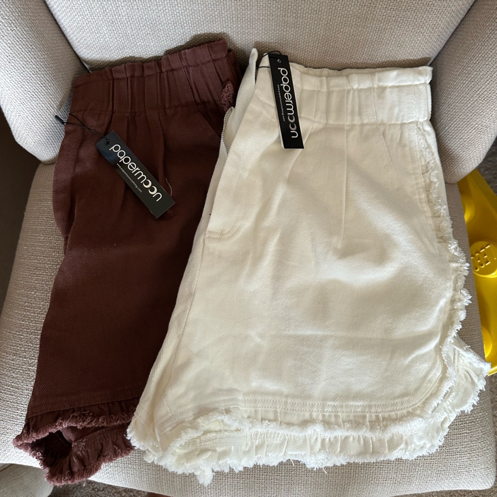 NWT 2 pair papermoon high waist shorts